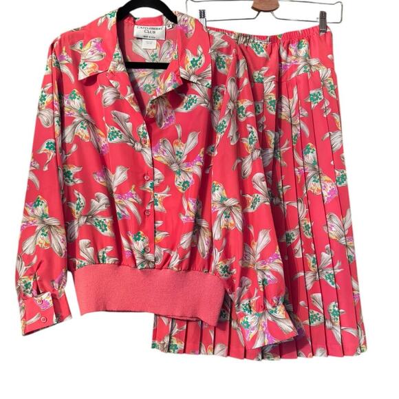 Castleberry club Other - VTG Castleberry Club two piece blouse/skirt 80's 16 Classic careerwear